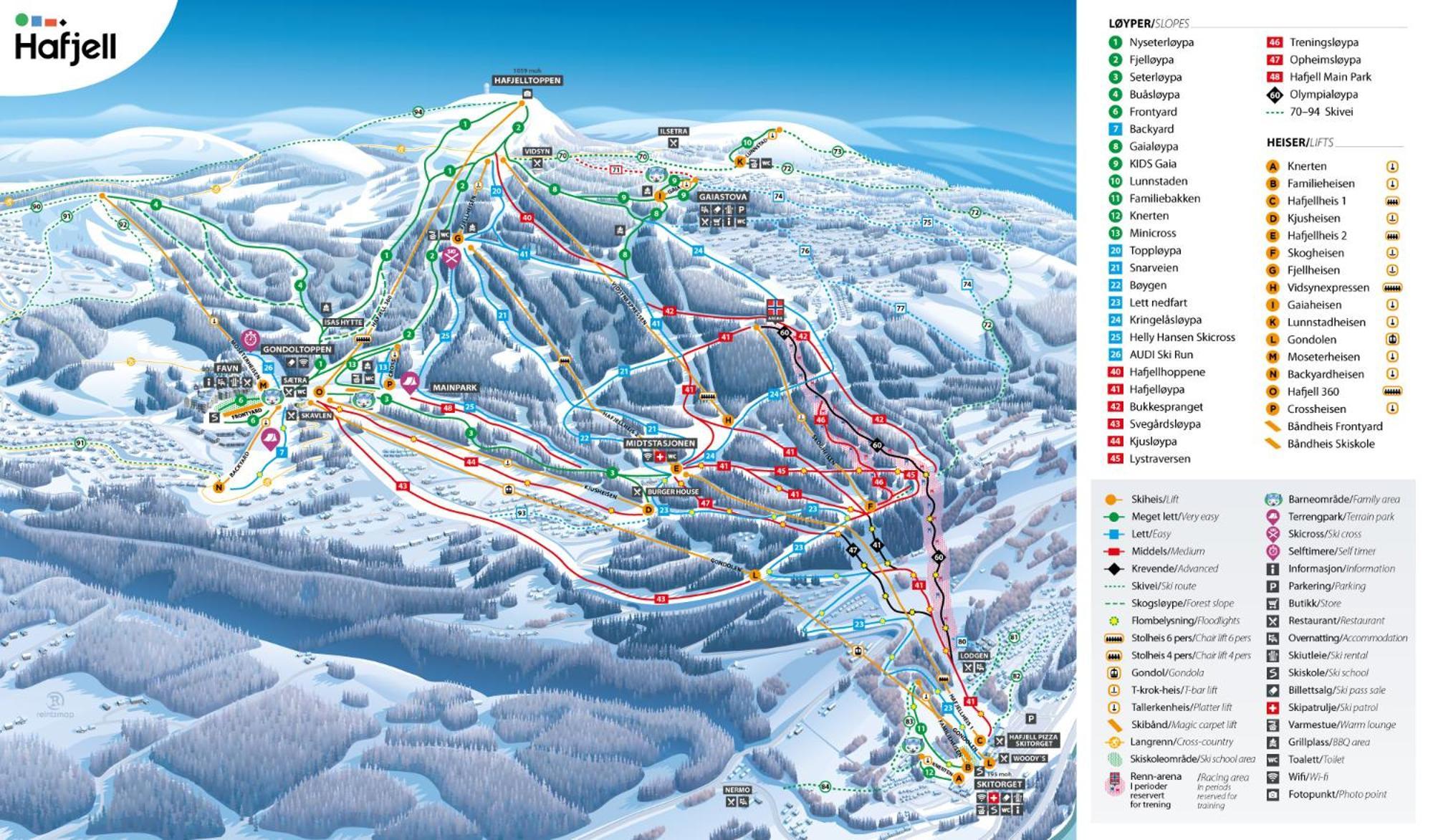 Hafjell Front 8Pers, Ski In/Out. Downhill Bike Exterior photo